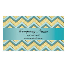 Glitzy Topaz  Zigzag Pocket 2013 Calendar Business Cards