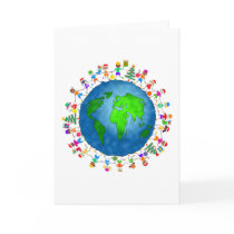 Global Christmas Kids Greeting Cards