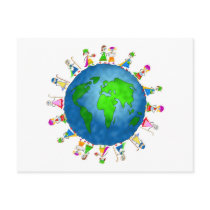 Global Nativity Kids Postcards
