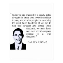 Global struggle, Obama Barack Post Card