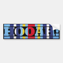 Global War on Terrorism Ribbon HOOAH! Sticker Bumper Sticker