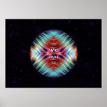 global warming: big metal ball print