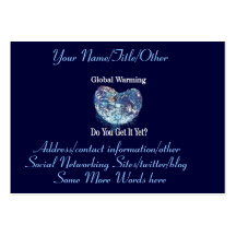 Global Warming Business Cards