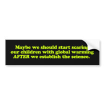 Global Warming & Children Bumper Sticker