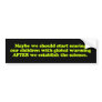 Global Warming & Children Bumper Sticker