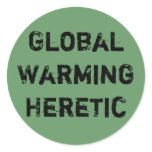 Global Warming Heretic stickers