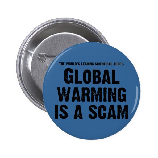 Global Warming is a Scam Pins Zazzle