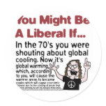 Global Warming Vs. Global Cooling Round Stickers