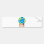 Globe and Hands Bumper Sticker