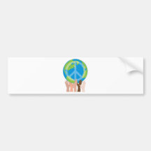 Globe and Hands Bumper Sticker