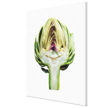 Globe artichoke half cut out canvas print