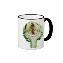 Globe artichoke half cut out mug