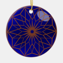 Globe de dreamweaver de cobalt et d'or décoration de noël