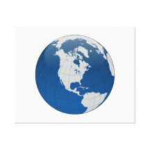 Globe de la terre de planète impression sur toile