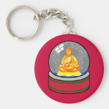 Globe de neige de Bouddha Porte-clés