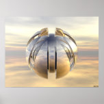 Globe étranger affiche