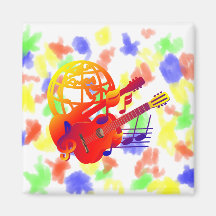 Globe guitars gradient refrigerator magnet