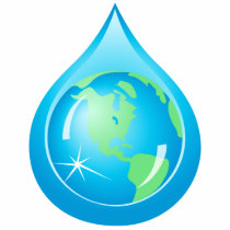Globe In Water Drop Photo Cutouts