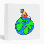Globe Kid Vinyl Binder