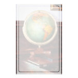 Globe on Piano Custom Stationery