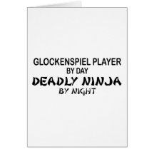 Glockenspiel Deadly Ninja by Night Greeting Card
