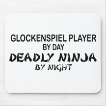 Glockenspiel Deadly Ninja by Night Mouse Pads