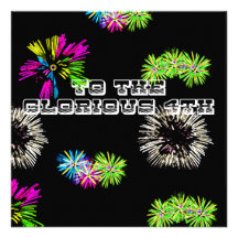 Glorious 4th personalized invitation