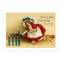 Glorious Fourth of July Greeting Cards Postcard