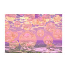 Glorious Skies – Pink and Yellow Dream Stretched Canvas Print