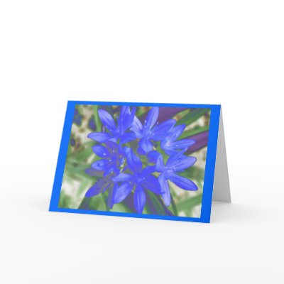 Glory Of The Snow Fluorescent Blue Greeting Card by Fallen_Angel_483