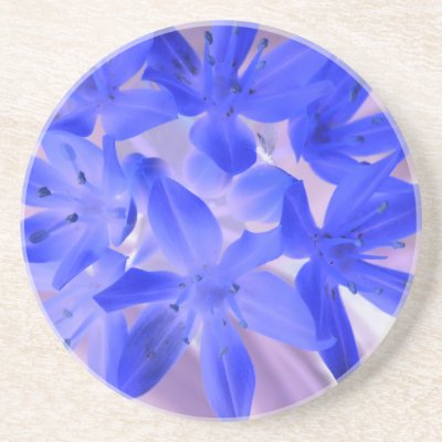 Glory Of The Snow Shocking Blue Coasters by Fallen_Angel_483
