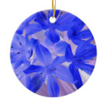 Glory Of The Snow Shocking Blue Custom Birthday ornaments