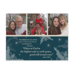 Glory to God Postcard 3 family photos (teal)