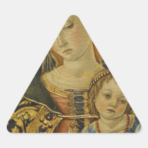 GLORY TO JESUS AND MARY TRIANGLE STICKERS