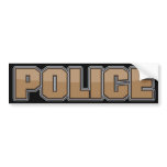 Gloss Police Department Brown 2 Bumper Stickers