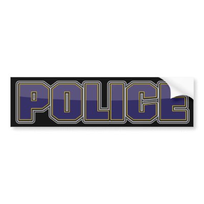 Gloss Police Department Dark Blue Bumper Sticker by LawEnforcementGifts