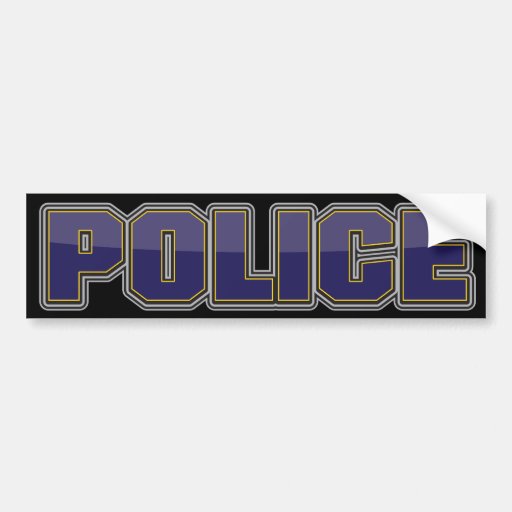 Gloss Police Department Dark Blue Bumper Sticker