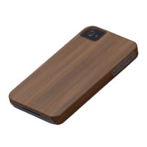 Glossy Chocholate Wood Grain Case-mate Iphone 4 Cases