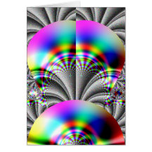 Glossy Rainbow Fractal Card