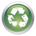 Glossy recycle sticker