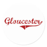 Gloucester Massachusetts Classic Design Round Stickers
