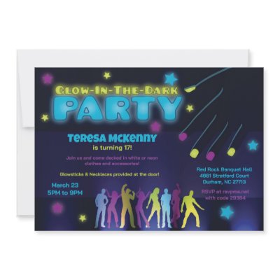 Glow in the Dark Party Invitation by youreinvited