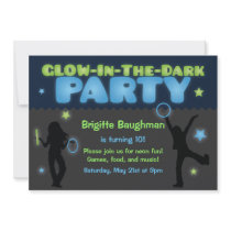 Glow in the Dark Party Invitation for Kids