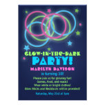 Glow in the Dark Party Invitations Rings & Stars