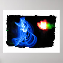 Glow Sticks Dancing in the Night Posters