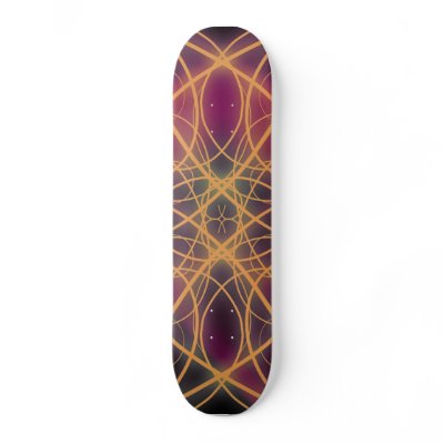 Glowing Abstract Skate Board by ginismagic
