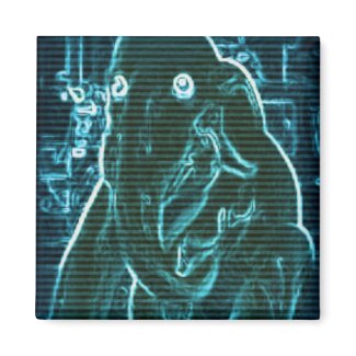 Glowing Blue Elephant Magnet