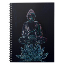 Glowing Buddha Spiral Note Books