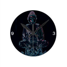 Glowing Buddha Wallclocks