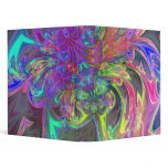 Glowing Burst of Color – Teal & Violet Deva 3 Ring Binder